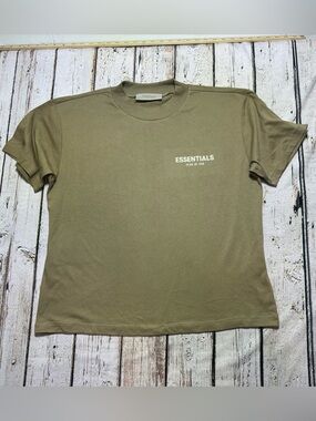 Fear of God ESSENTIALS Olive Green Short-Sleeve Logo T-Shirt Men’s XL